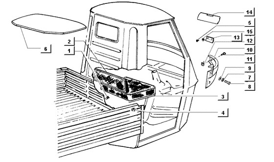 Fahrgestell Sitz - Ape Mix 50ccm 2T AC 1998-2008 ZAPC80000