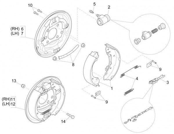 Bowdenzüge Bremsanlage hinten - Porter Maxxi Multitech 1300ccm 4T LC 2017-
