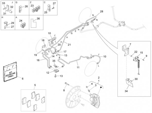 Radaufhängung Bremsanlage - Porter Maxxi Multitech 1300ccm 4T LC 2013- ZAPS90RJ