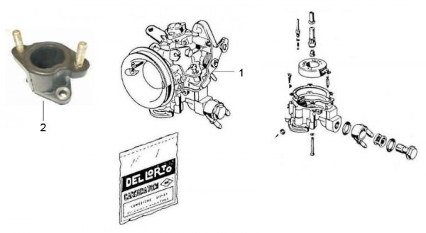 Motor Vergaser - Ape Poker 422ccm 4T AC 1990-1993 M4R1T