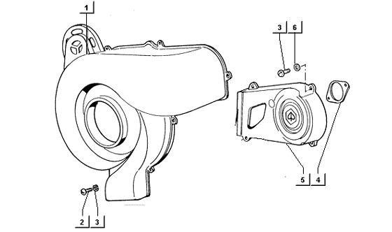 Motor Gebläsegehäuse - Ape TM 422ccm 4T LC 2013- ZAPT1000000001001