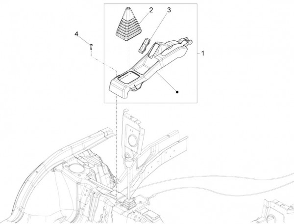 Lenker Mittelkonsole - Porter Quargo 700ccm 4T LC 2010- ZAP4P10000