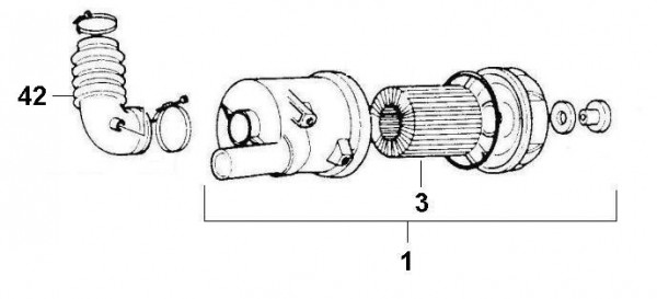 Motor Luftfilter - Ape Poker 422ccm 4T AC 1993- M4R3T