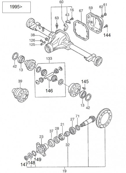 Motor Hinterachsantrieb - Porter Porter 1000ccm 4T LC 1998-2009 ZAPS85