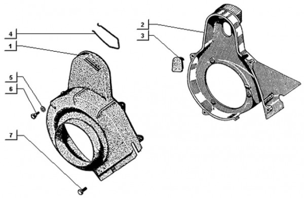 Motor Gehäusedeckel - Ape TM 703 mit Lenker 218ccm 2T AC 1997-1999 ATM2 00001001