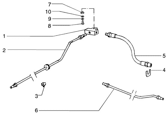 Bowdenzüge Bremsleitungen hinten - Ape TM 422ccm 4T AC 1997-2004 ZAPT1000000023141