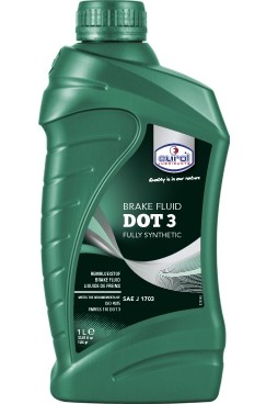 Eurol Bremsflüssigkeit, DOT 3, 1 l, SAE J1703 / ISO 4925