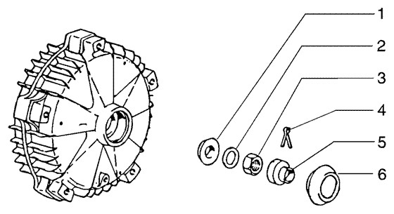 Radaufhängung Befestigung Bremstrommel hinten - Ape TM 422ccm 4T AC 1997-2004 ZAPT1000000023141