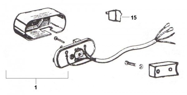 Elektrische Anlage Schalter - Ape 220ccm 2T AC 1978-1983 MPM2T