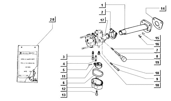Motor Vergaserkomponenten - Ape Mix 50ccm 2T AC 1998-2008 ZAPC80000