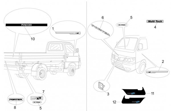Fahrgestell Dekore - Porter Maxxi Multitech 1300ccm 4T LC 2016-