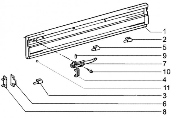 Fahrgestell Bordwände - Ape TM 703 Diesel mit Lenkrad 422ccm 4T AC 2005-2010 ZAPT10000
