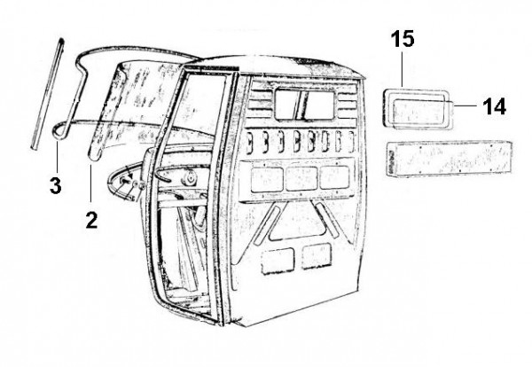 Fahrgestell Wetterschutzscheibe - Vespa Car 125ccm 2T AC 1970- MPF1T