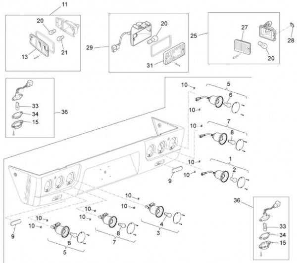 Elektrische Anlage Rücklicht - Porter Porter Electric ccm 2009- ZAPS9E