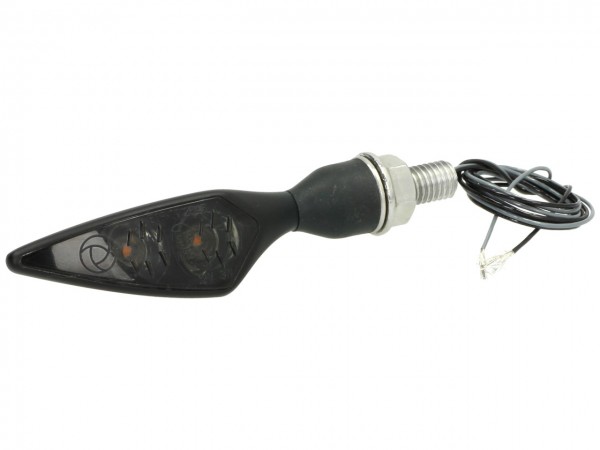 Kellermann Blinker, LED, für vorne rechts und hinten links, Micro Rhombus Dark, Stahl, 12 V, schwarz