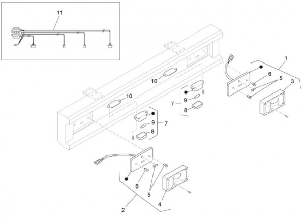 Elektrische Anlage Rücklicht - Porter Maxxi D120 Diesel 1200ccm 4T LC 2011- ZAPS90RK