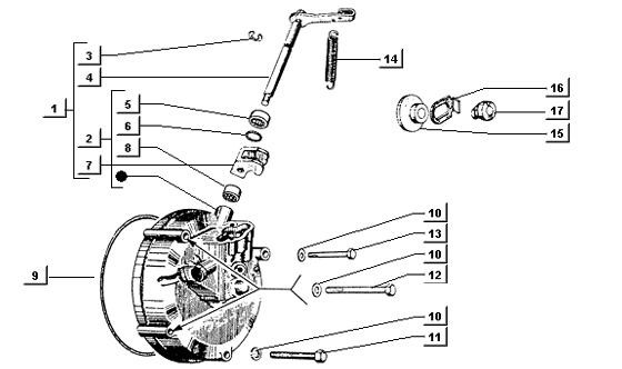 Motor Kupplungsdeckel - Ape TM 218ccm 2T AC 1984- ATM2 00001001