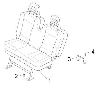 Fahrgestell Sitz hinten - Porter D120 Diesel 1300ccm 4T LC 2011- ZAPS90TK