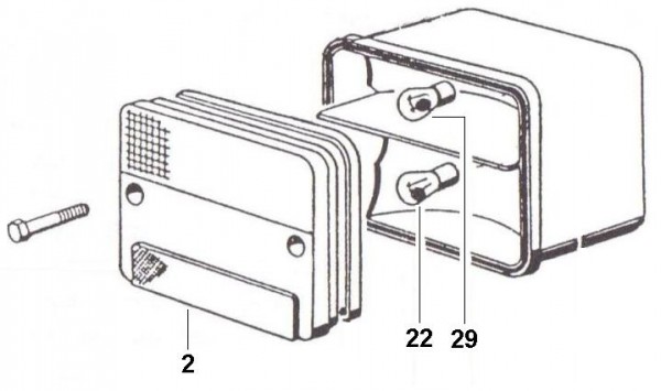 Elektrische Anlage Rücklicht - Ape Poker 422ccm 4T AC 1993- M4R4T