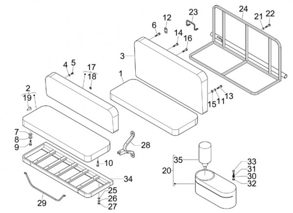 Fahrgestell Sitz - Calessino 422ccm 4T LC 2007-2008 ZAPT2D4MC
