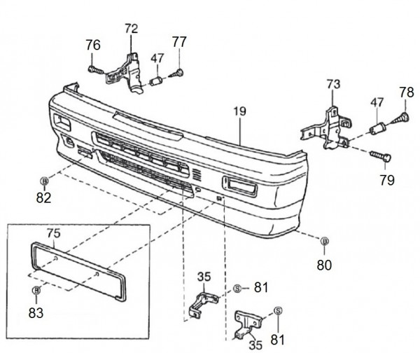 Fahrgestell Stoßstange vorn - Porter Porter 1000ccm 4T LC 1992-1998 ZAPS85