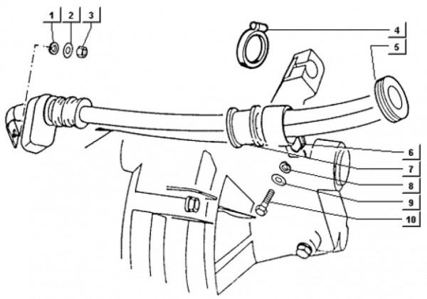 Elektrische Anlage Befestigung Pluspolkabel - Ape TM 703 Diesel mit Lenker 422ccm 4T AC 1997-2004 AT