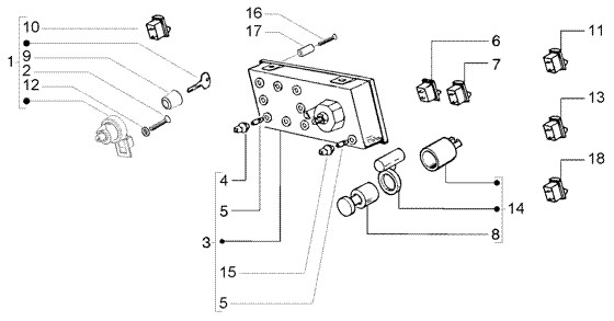 Lenker Zündschloss - Ape TM 422ccm 4T AC 1997-2004 ZAPT1000000023141