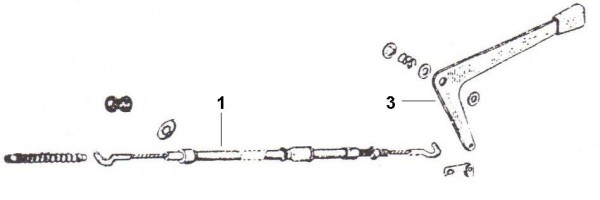 Bowdenzüge Rückwärtsgangzug - Ape TM 50ccm 2T AC 1985- TL4T