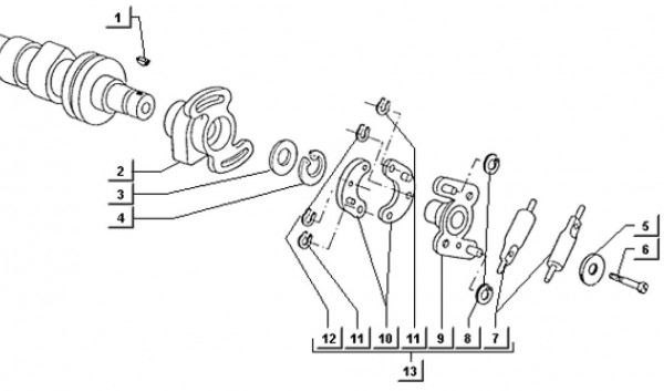 Motor Einspritzung - Ape TM 703 Diesel mit Lenkrad 422ccm 4T AC 1997-2004 ATD1T