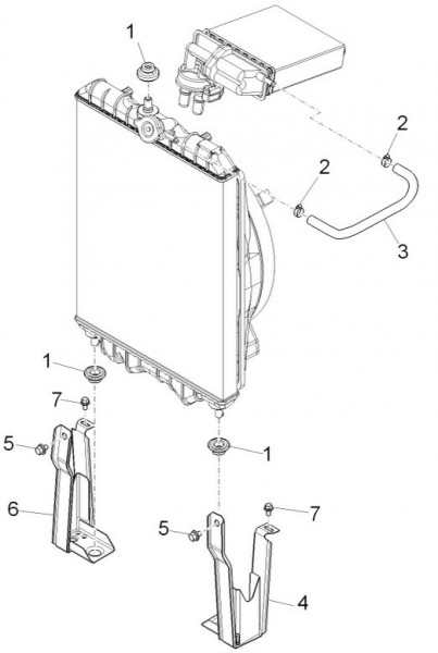 Fahrgestell Kühleranbauteile - Porter D120 Diesel 1300ccm 4T LC 2014- ZAPS90VK