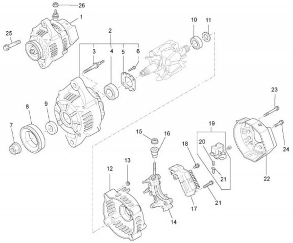 Motor Lichtmaschine - Porter Porter up Date 1300ccm 4T LC 2009-2010 ZAPS90TH