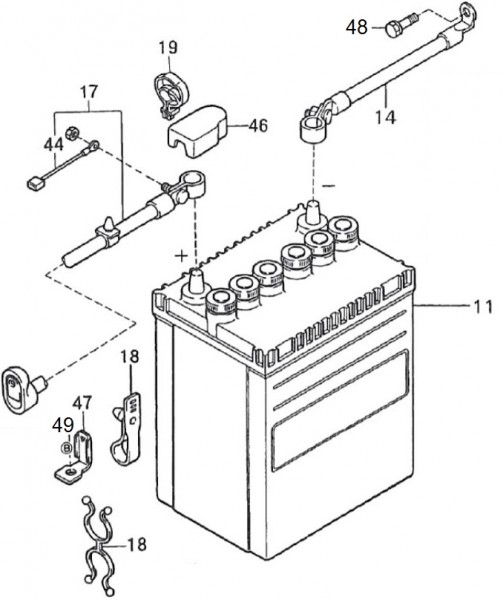 Elektrische Anlage Batterie - Porter Porter 1000ccm 4T LC 1992-1998 ZAPS85