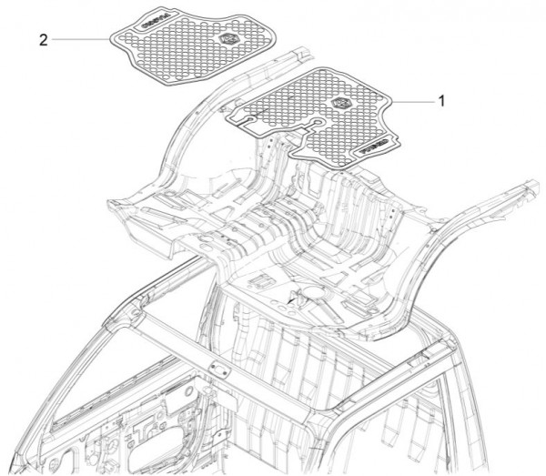 Fahrgestell Innenverkleidungen - Porter Quargo 700ccm 4T LC 2012- ZAPP10000