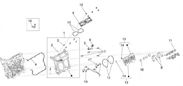 Motor Zylinderkopfabdeckungen - Porter Maxxi D120 Diesel 1200ccm 4T LC 2011- ZAPS90RK