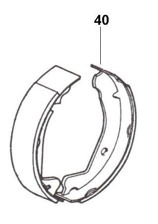 Radaufhängung Bremsbacken hinten - Ape Poker 422ccm 4T AC 1993- M4R4T