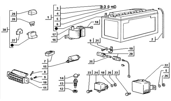 Elektrische Anlage Regler - Ape TM 218ccm 2T AC 1984- ATM2 00001001