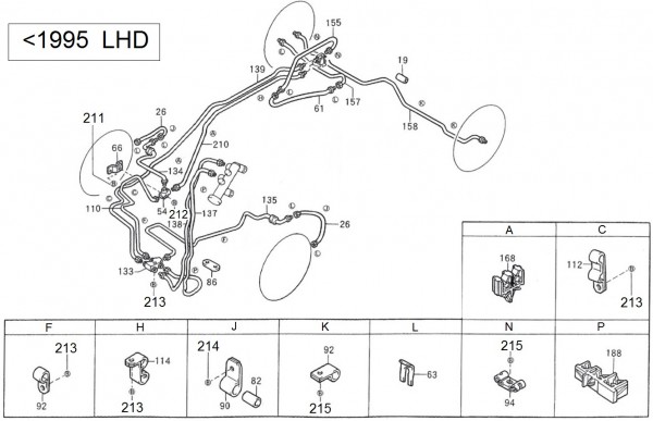 Bowdenzüge Bremsanlage II - Porter Porter 1000ccm 4T LC 1992-1998 ZAPS85