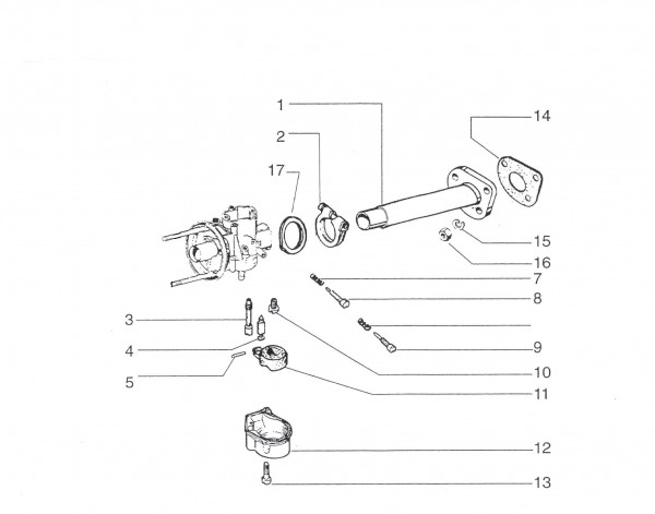 Motor Vergaserkomponenten - Ape 50ccm 2T AC 1996- TL5T