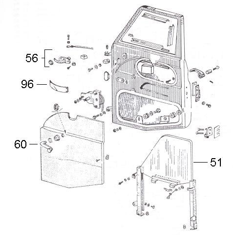 Fahrgestell Türfenster - Ape Poker 422ccm 4T AC 1990-1993 M4R1T