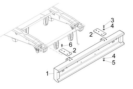 Fahrgestell Hinterabdeckung - Porter Maxxi Multitech 1300ccm 4T LC 2016-
