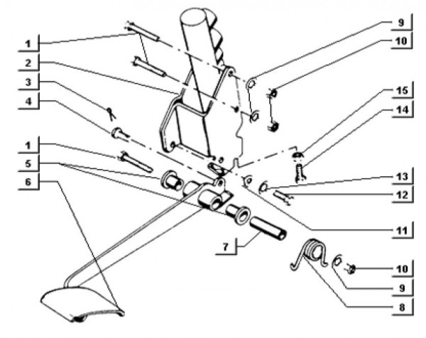 Bowdenzüge Fußbremspedal - Ape TM 703 mit Lenker 220ccm 2T AC 1997-1999 ZAPT10000