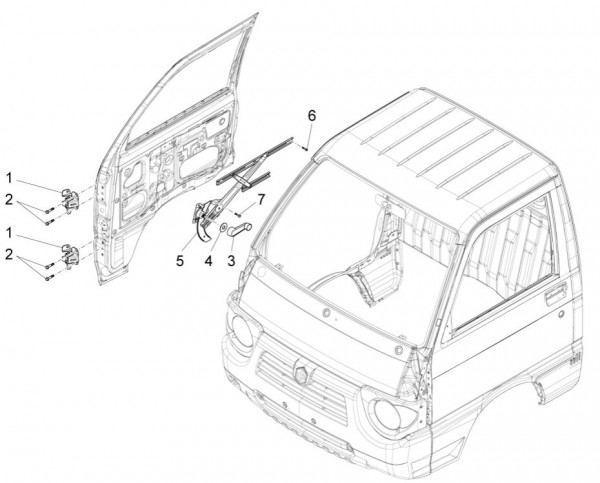Fahrgestell Fensterheber - Porter Quargo 700ccm 4T LC 2008- ZAP4P10000