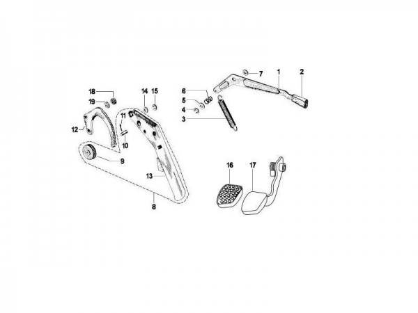 Bowdenzüge Fußbremspedal - MP 601 Classic 422ccm 4T LC 2013- MC349B0D2