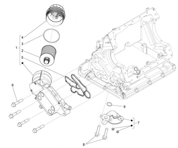 Motor Ölfilter - Porter D120 Diesel 1300ccm 4T LC 2013- ZAPS90CK