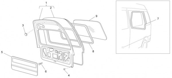 Fahrgestell Heckklappe - Porter Multitech 1300ccm 4T LC 2014- ZAPS90VJ
