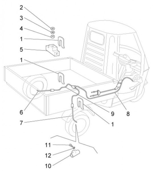 Bowdenzüge Bremsanlage - Ape Mix 50ccm 2T AC 2015- ZAPC80000