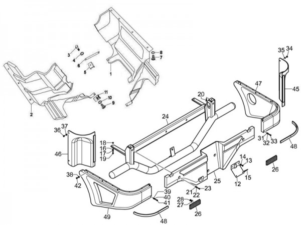 Fahrgestell Hinterabdeckung - Calessino 422ccm 4T LC 2007-2008 ZAPT2D4MC