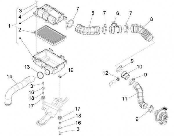 Motor Luftfilter - Porter D120 Diesel 1300ccm 4T LC 2011- ZAPS90TK