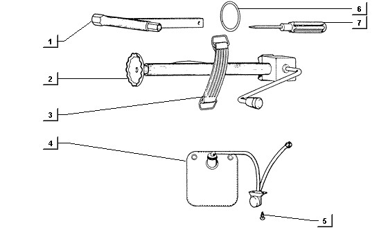 Radaufhängung Bordwerkzeug - Ape TM 422ccm 4T LC 2013- ZAPT1000000001001