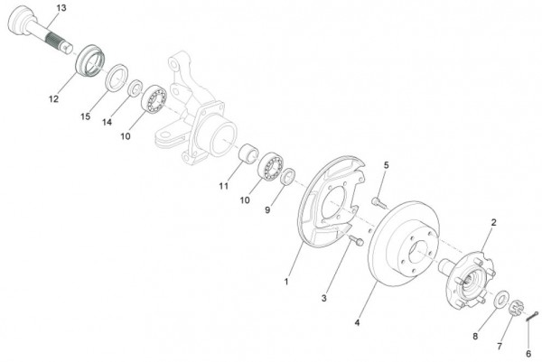 Radaufhängung Vorderradnabe - Porter Maxxi Multitech 1300ccm 4T LC 2011- ZAPS90RJ